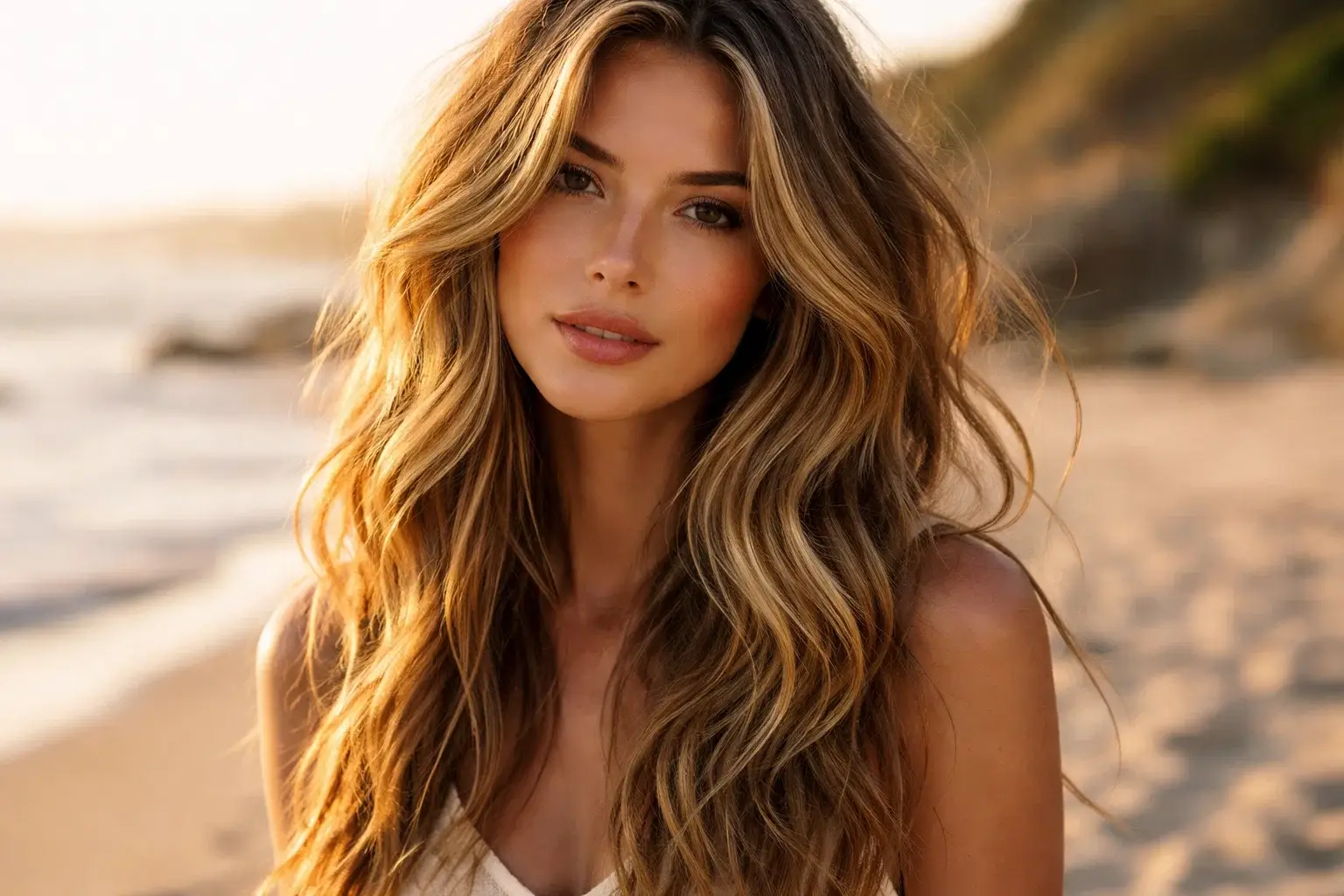 Loose Beach Waves with Long Layers