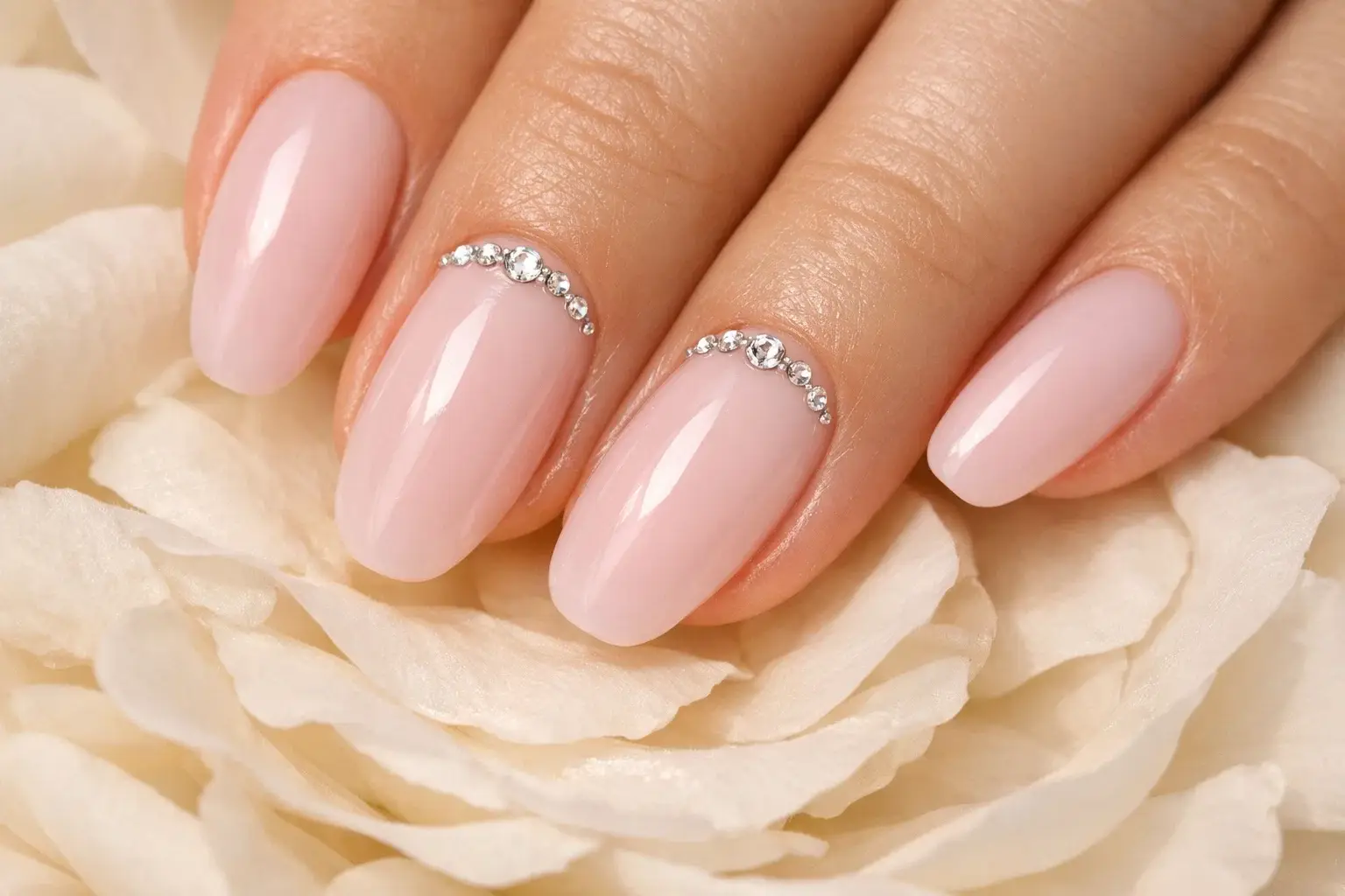 Soft Milky Pink Acrylics