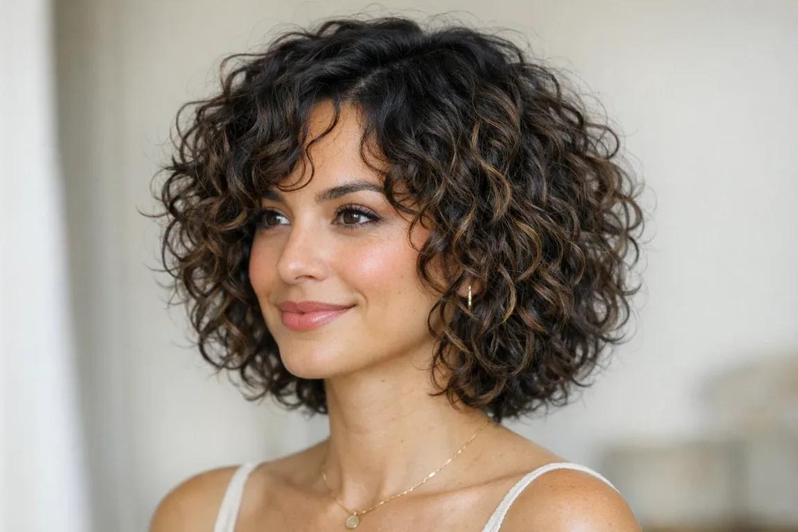 The Curly Layered Bob