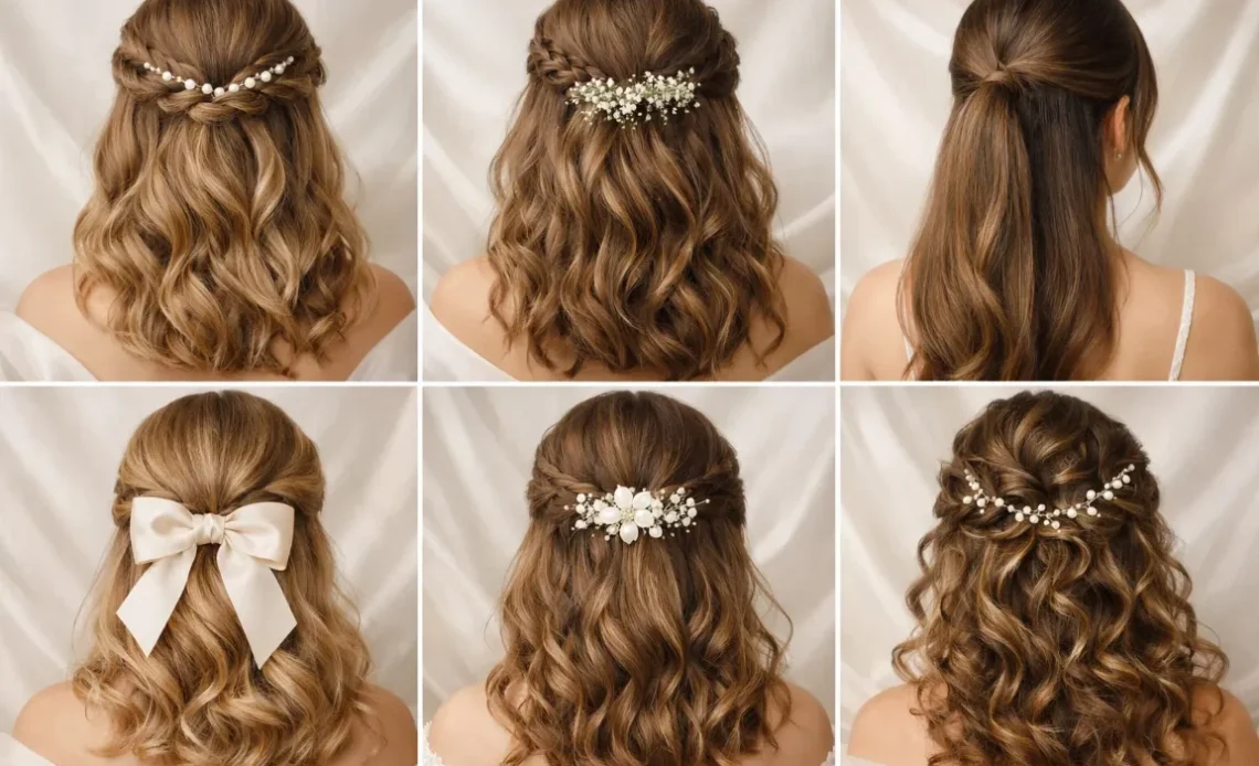 15 Elegant Ideas Half Up Wedding Hairstyles 2026 for Brides