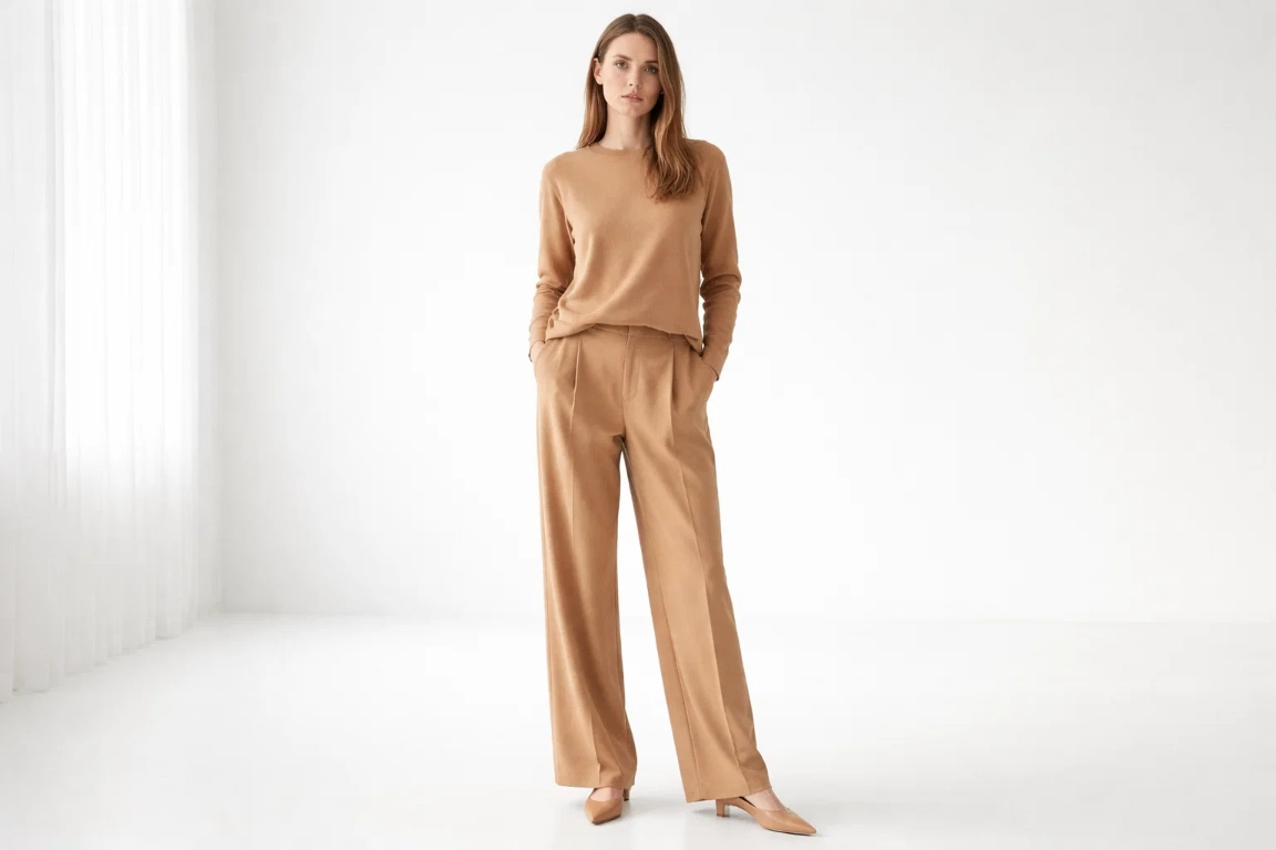 Monochrome Set in a Single Neutral Tone