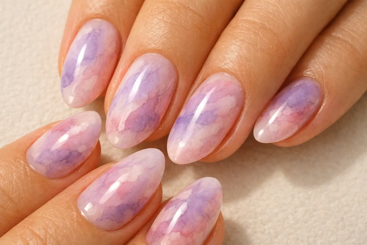 Watercolor Wash Nails