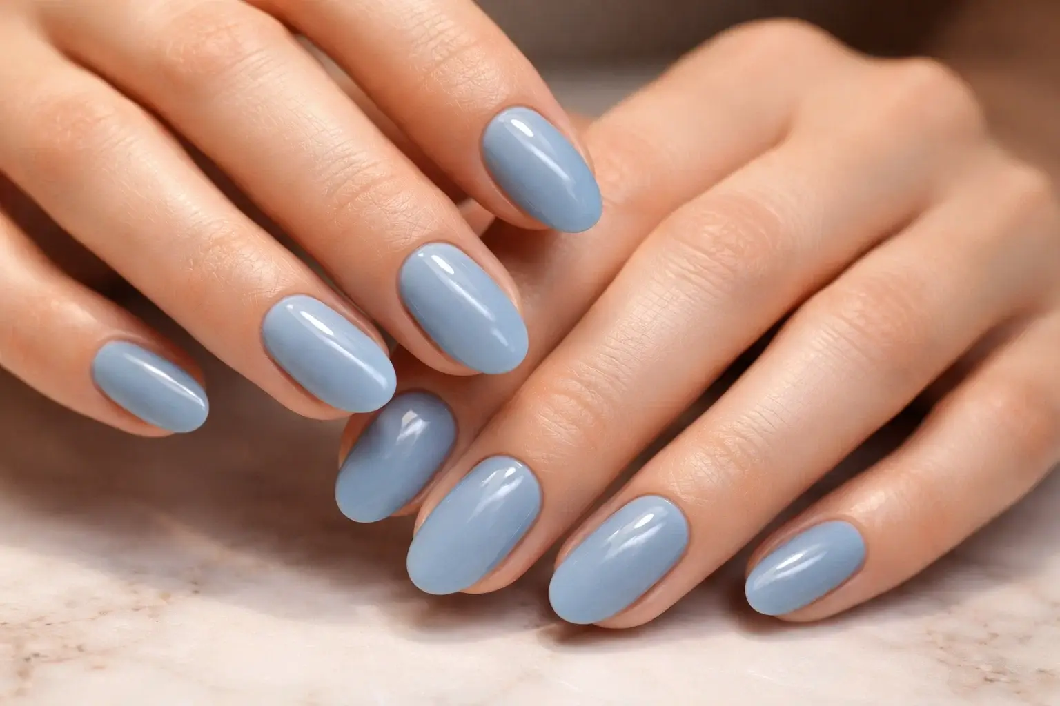 Denim Blue Nails