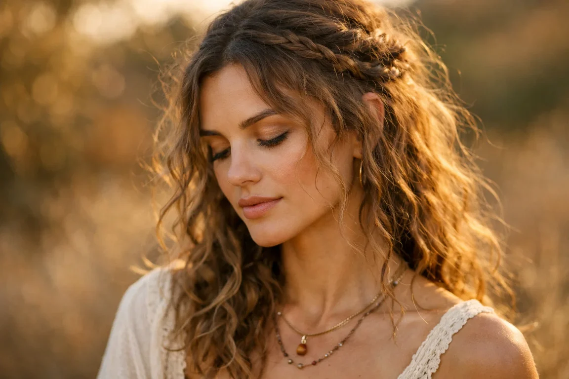 Boho Braids With Loose Curls
