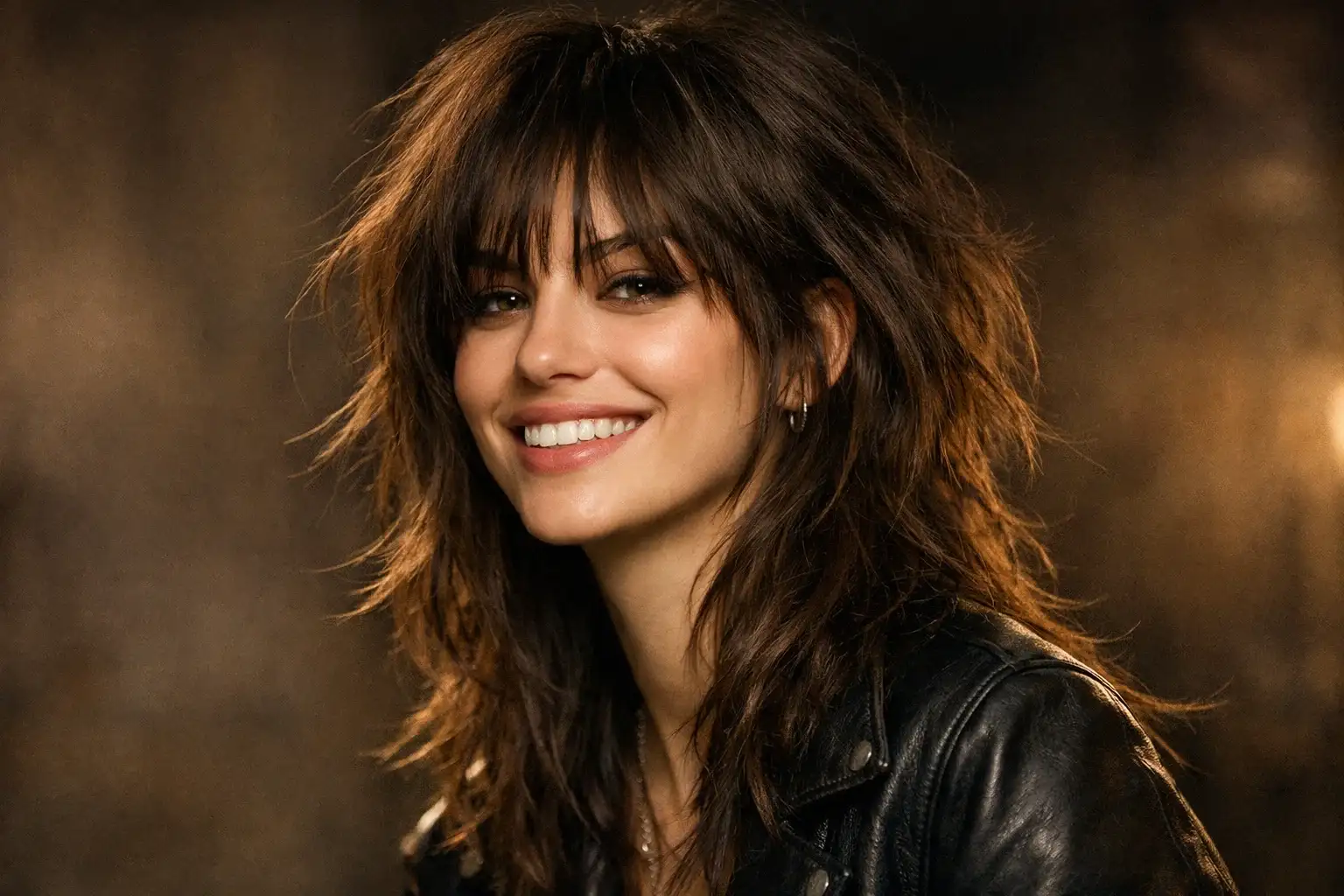 Wolf Cut with Wispy Wavy Bangs