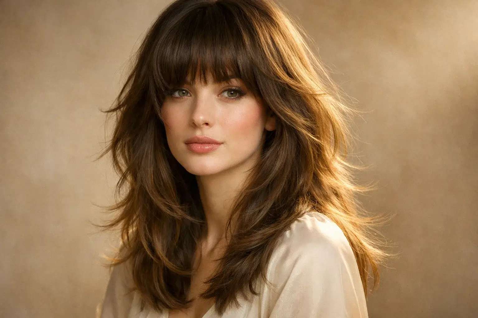 Feathered Long Layers with Wavy Fringe