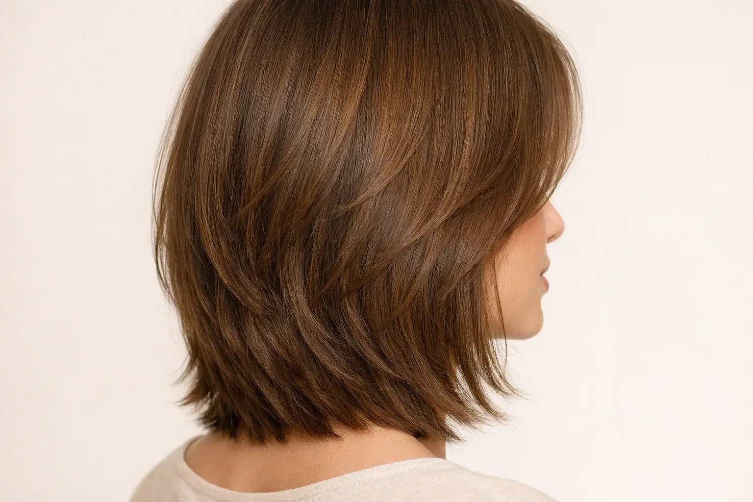 The Layered Bob with Blended Ends
