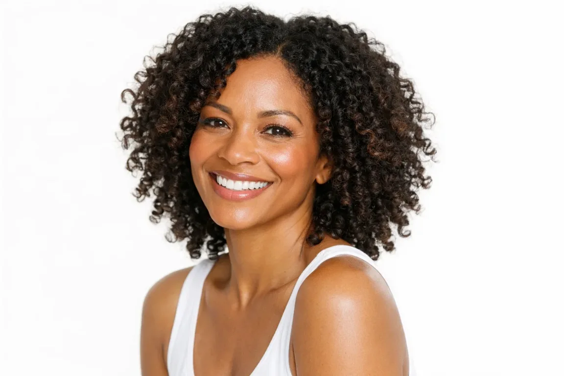 Natural Curls at Medium Length