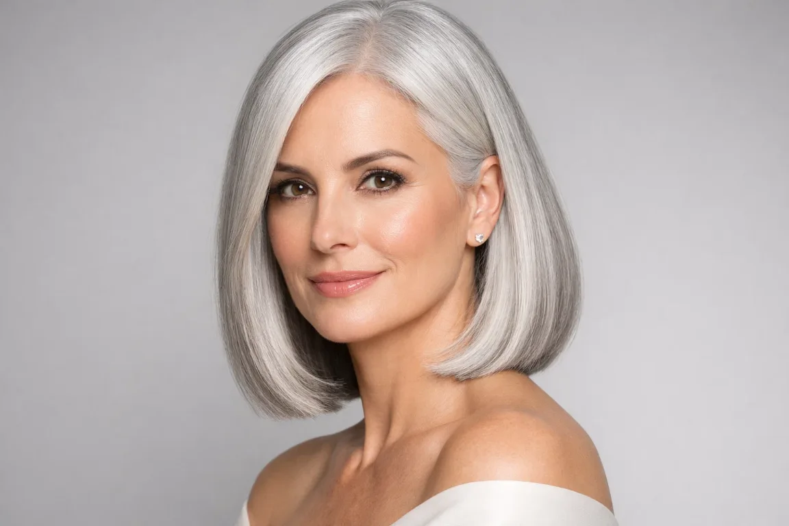 Straight Medium Cut with a Bevel