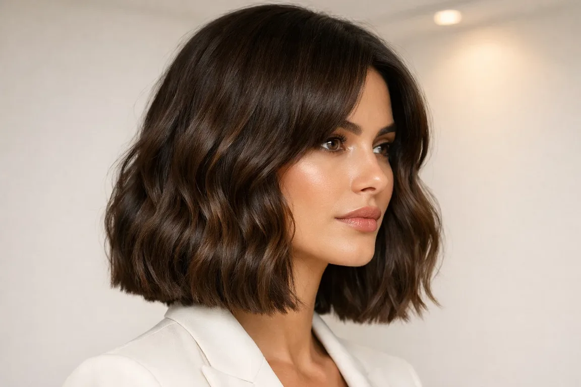 The Blunt Cut with Soft Waves