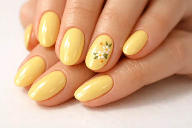 Butter Yellow Nails