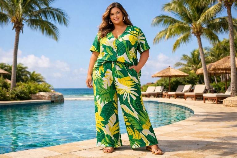 Tropical Print Co-Ord Two-Piece
