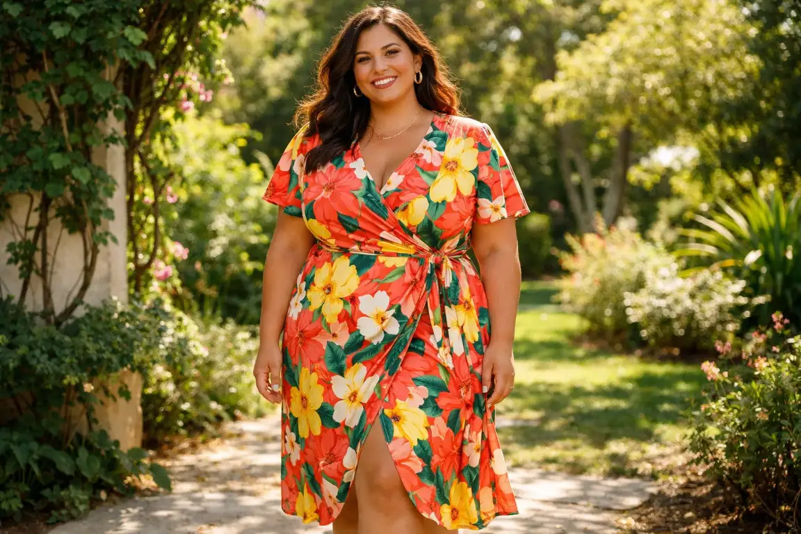 Floral Wrap Dress