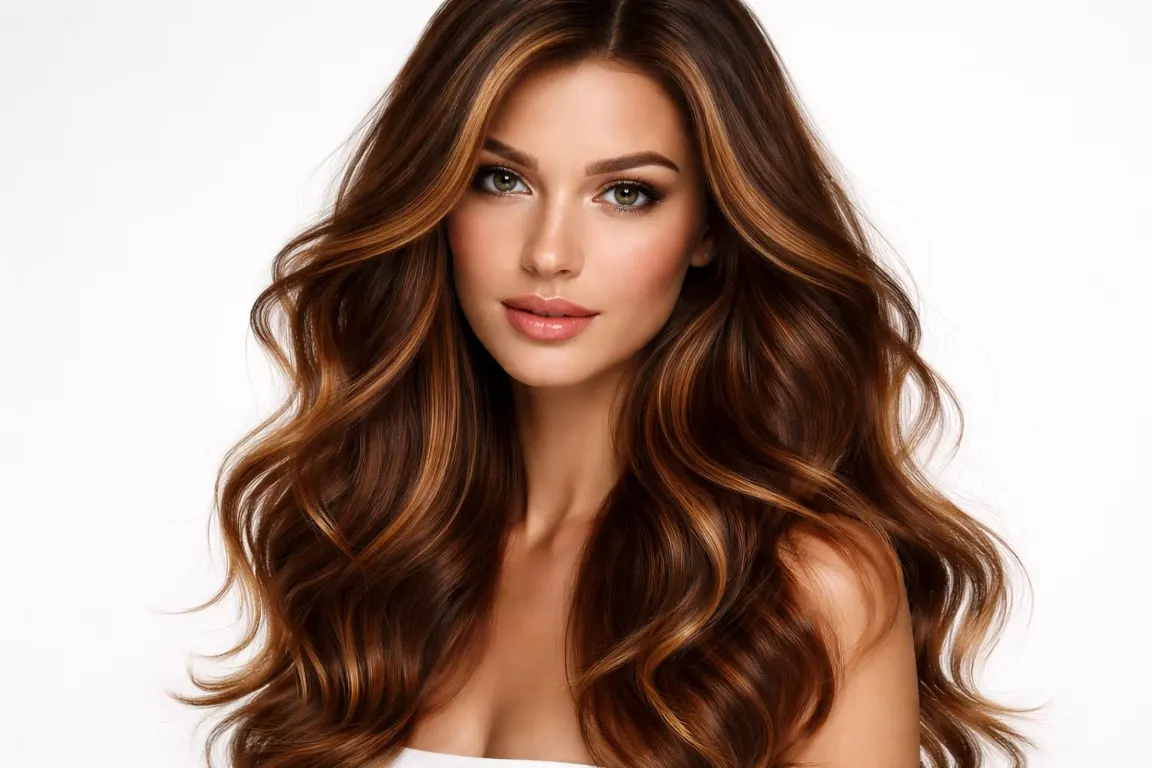 Auburn with Caramel Highlights