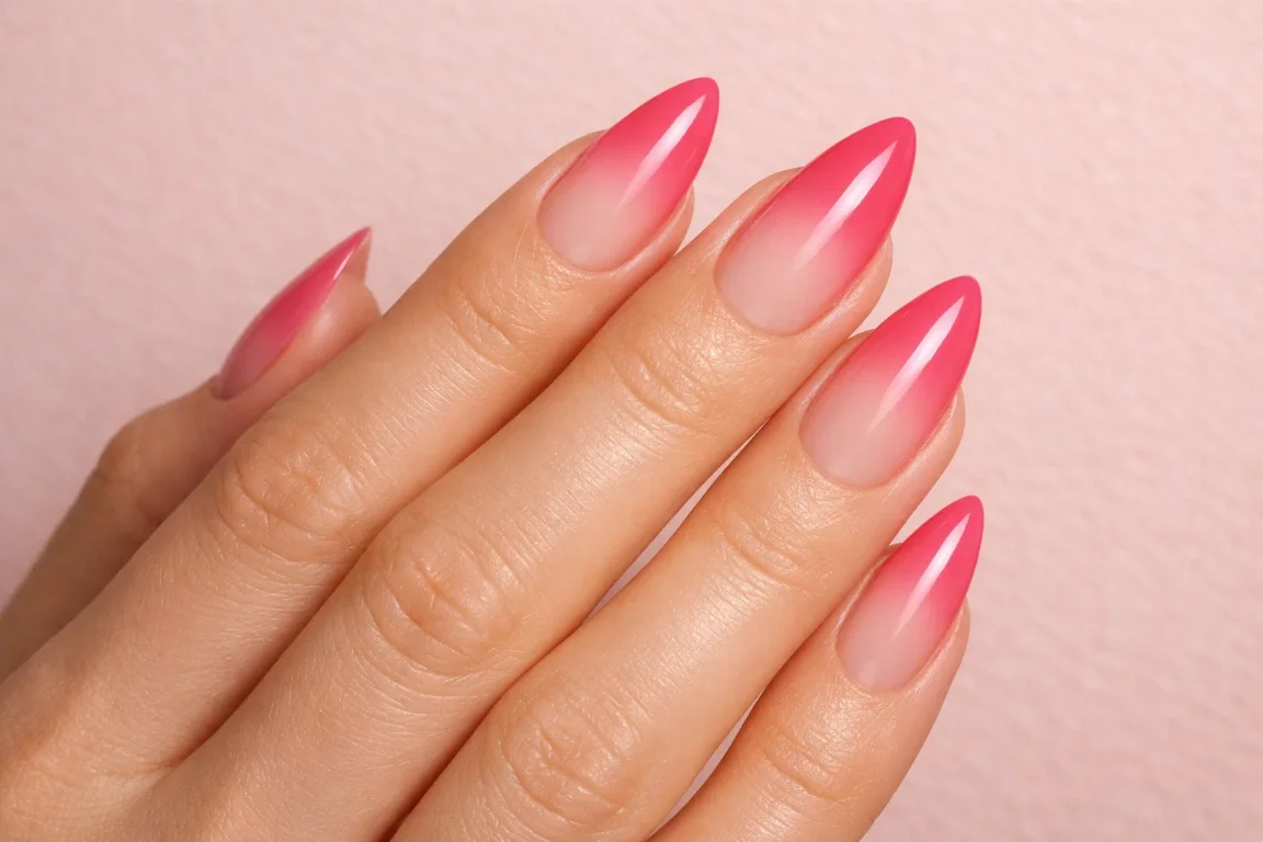 Pink Ombre from Tip to Base