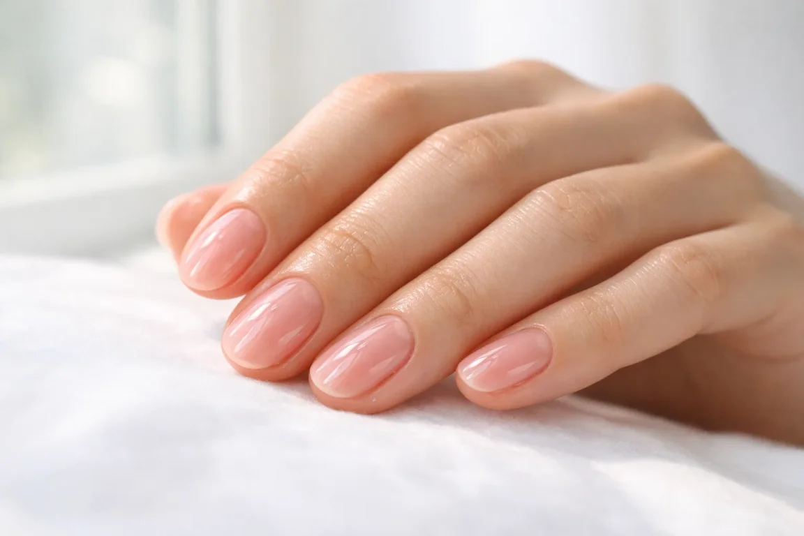 Baby Pink Jelly Nails