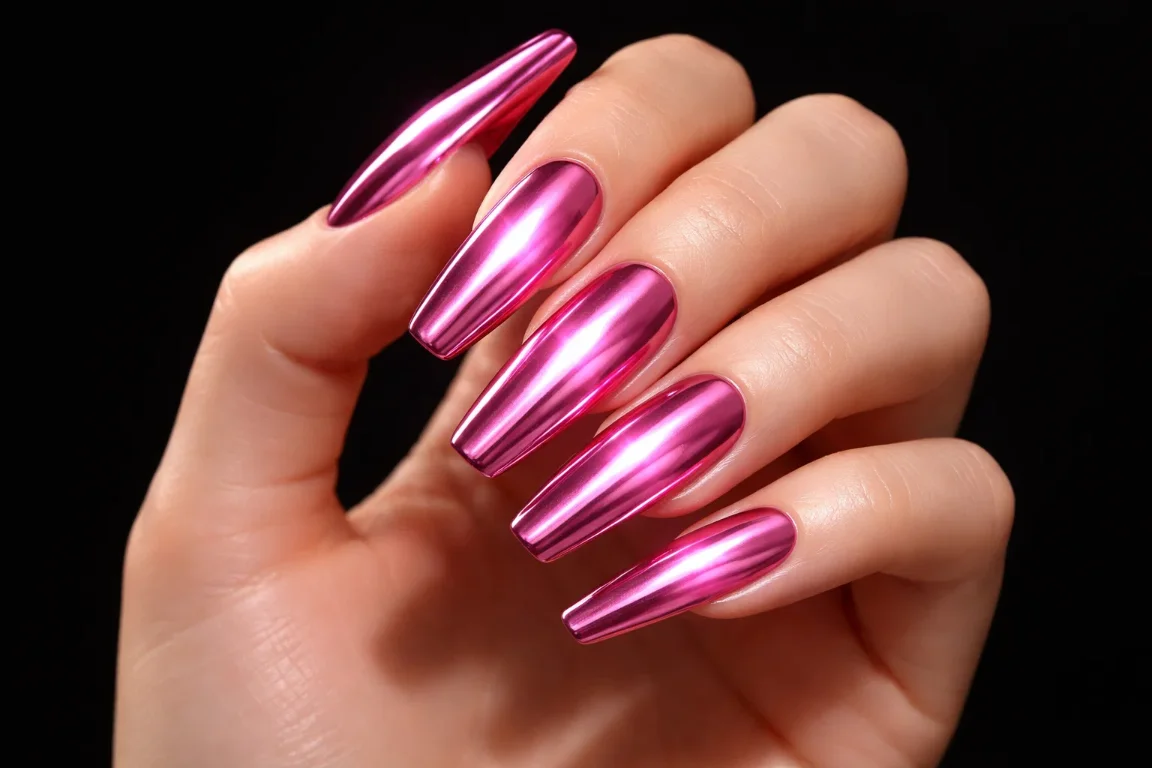 Pink Chrome Mirror Finish