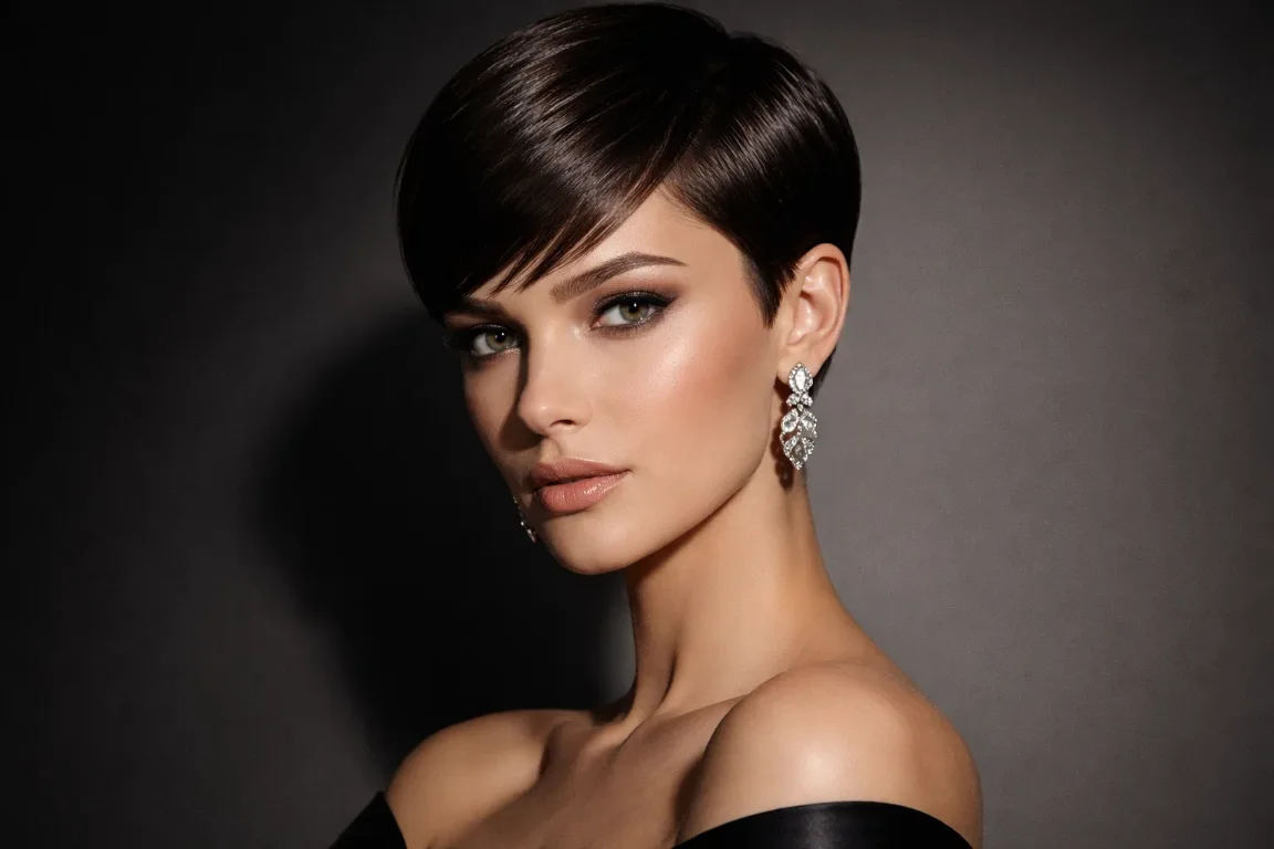 The Sleek Monochrome Pixie