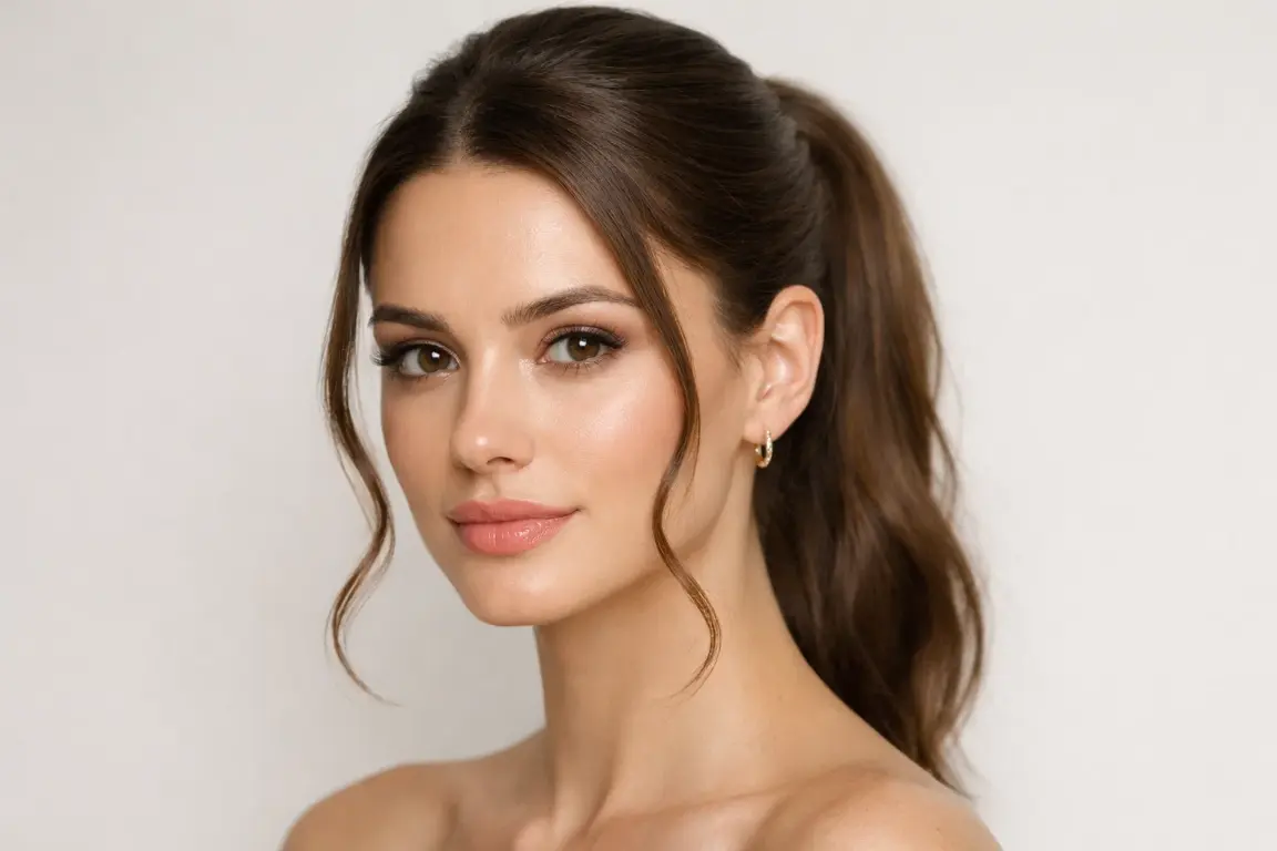 The Ponytail with Face-Framing Layers