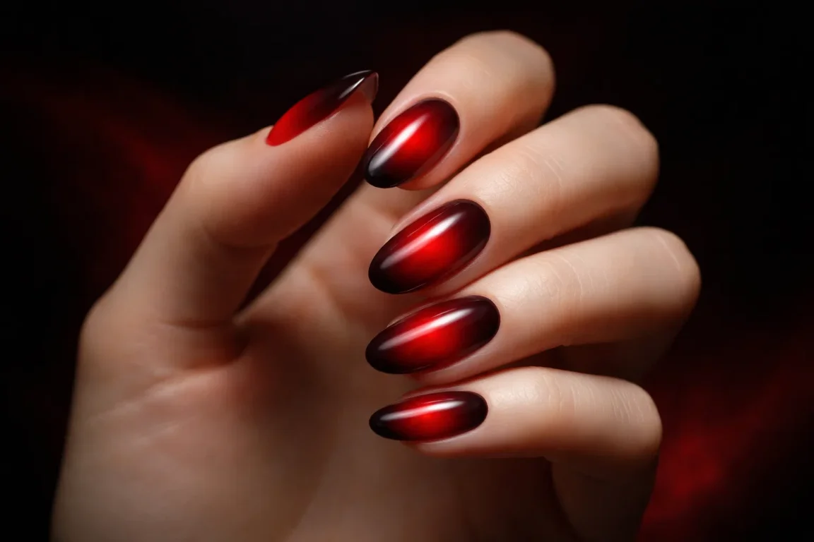 Red Aura Nails