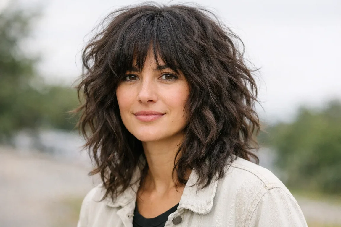 Wavy Shag for Coarse Hair