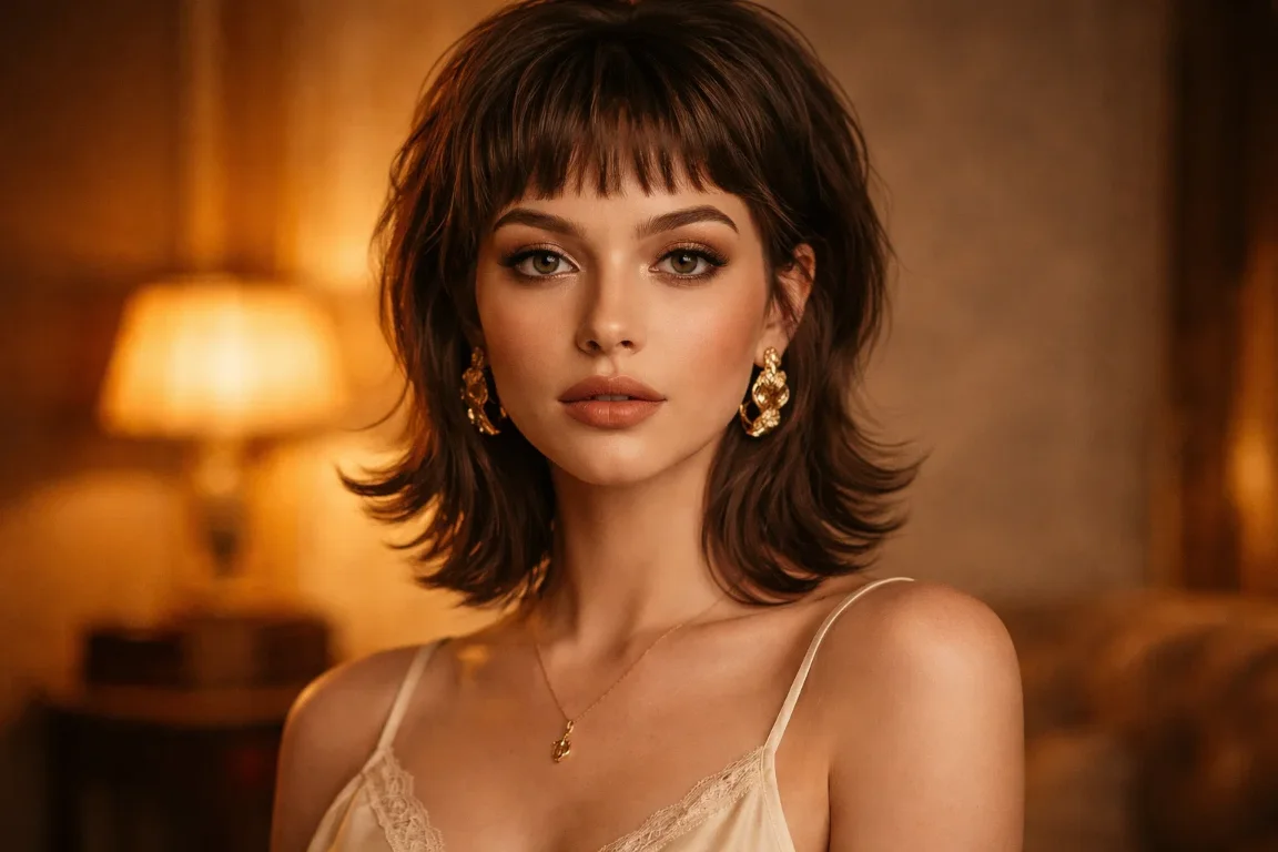 Shag with Bottleneck Bangs