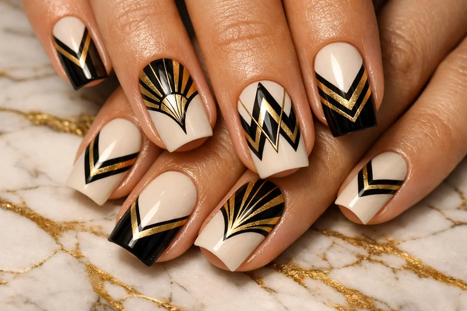 Neo Deco Chevron Art
