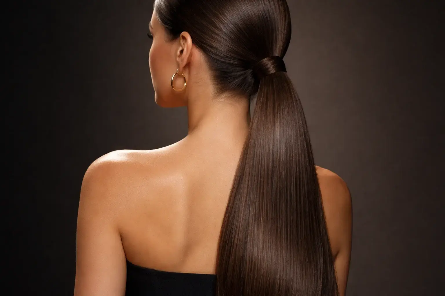 The Sleek Low Ponytail