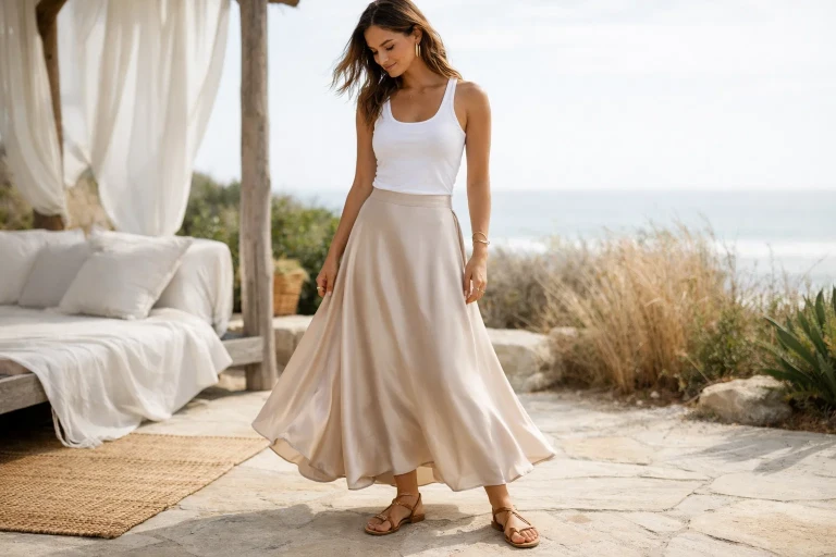 Maxi Skirts with Simple Basics