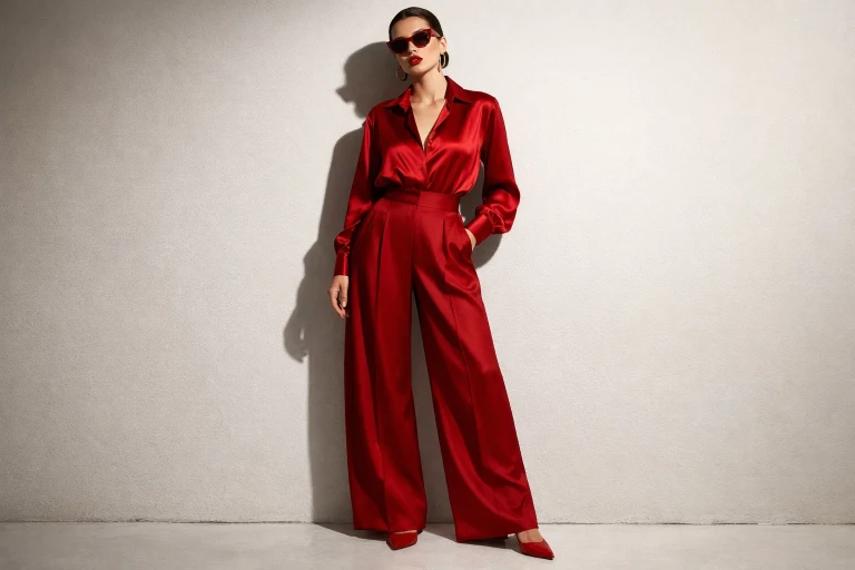 Monochrome Outfit in a Bold Color