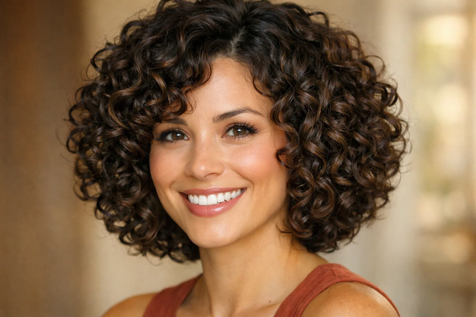 The Curly Layered Bob