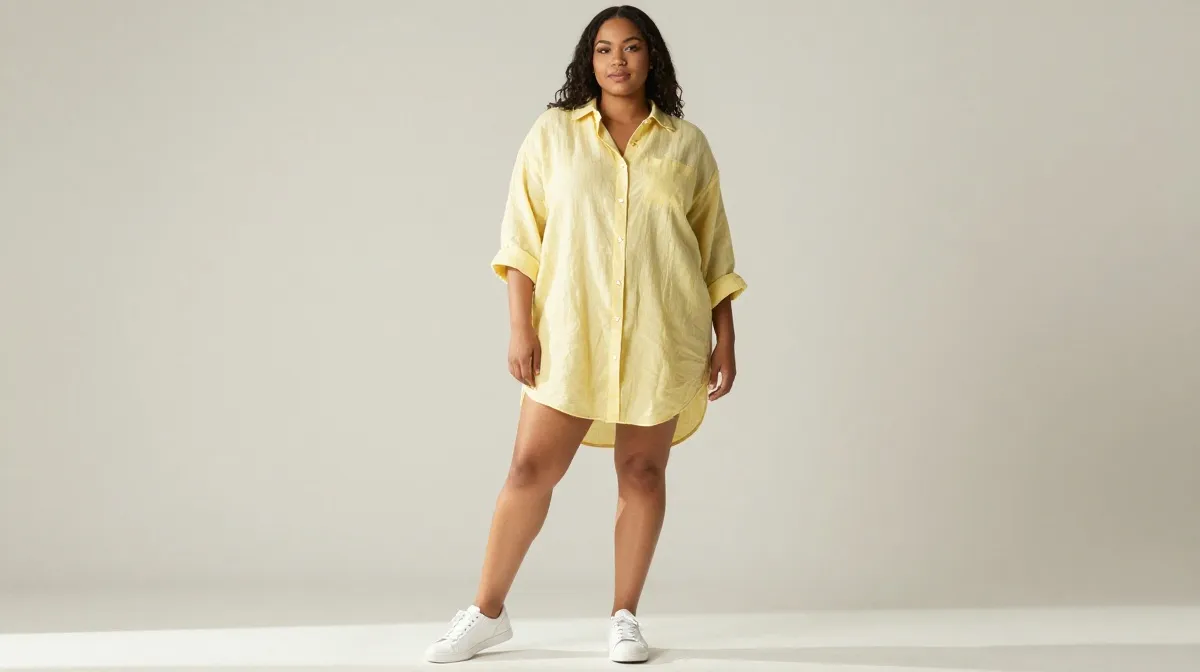 The Oversized Shirt Dress as a One-Piece Solution