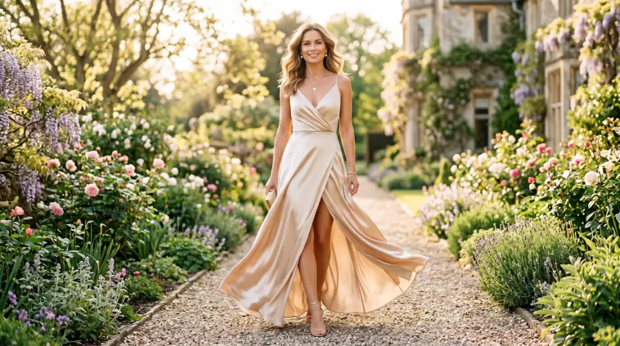Maxi Satin Dress for Effortless Spring Glamour