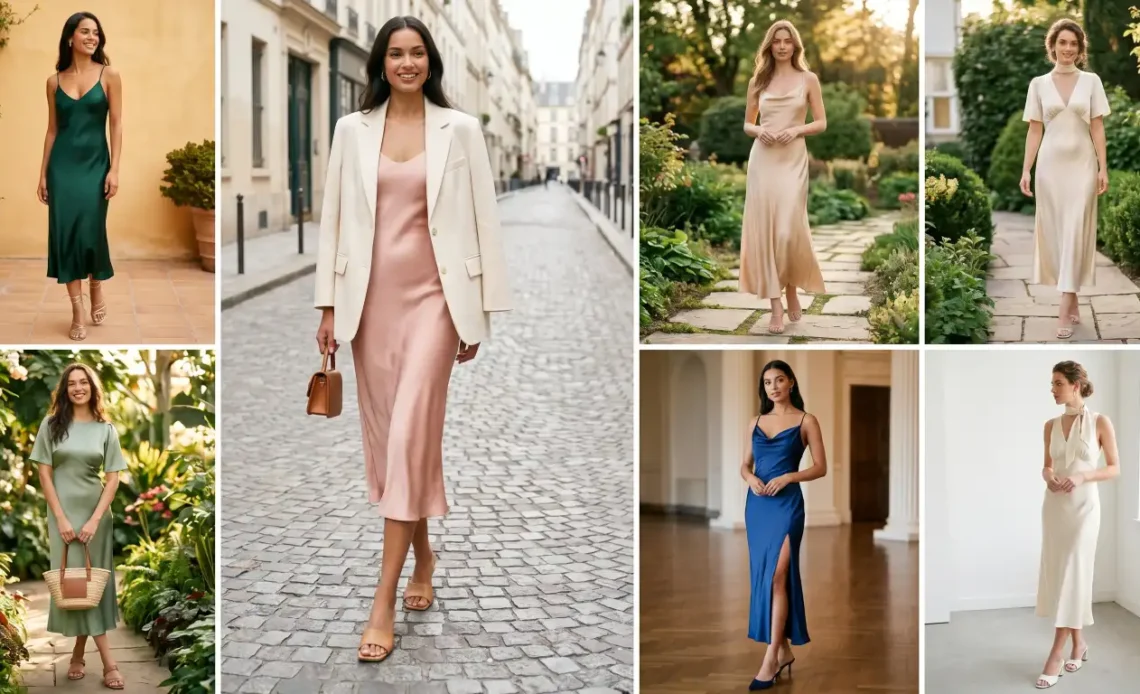 15 Elegant Ideas for Satin Spring Dress Outfits 2026 to Try