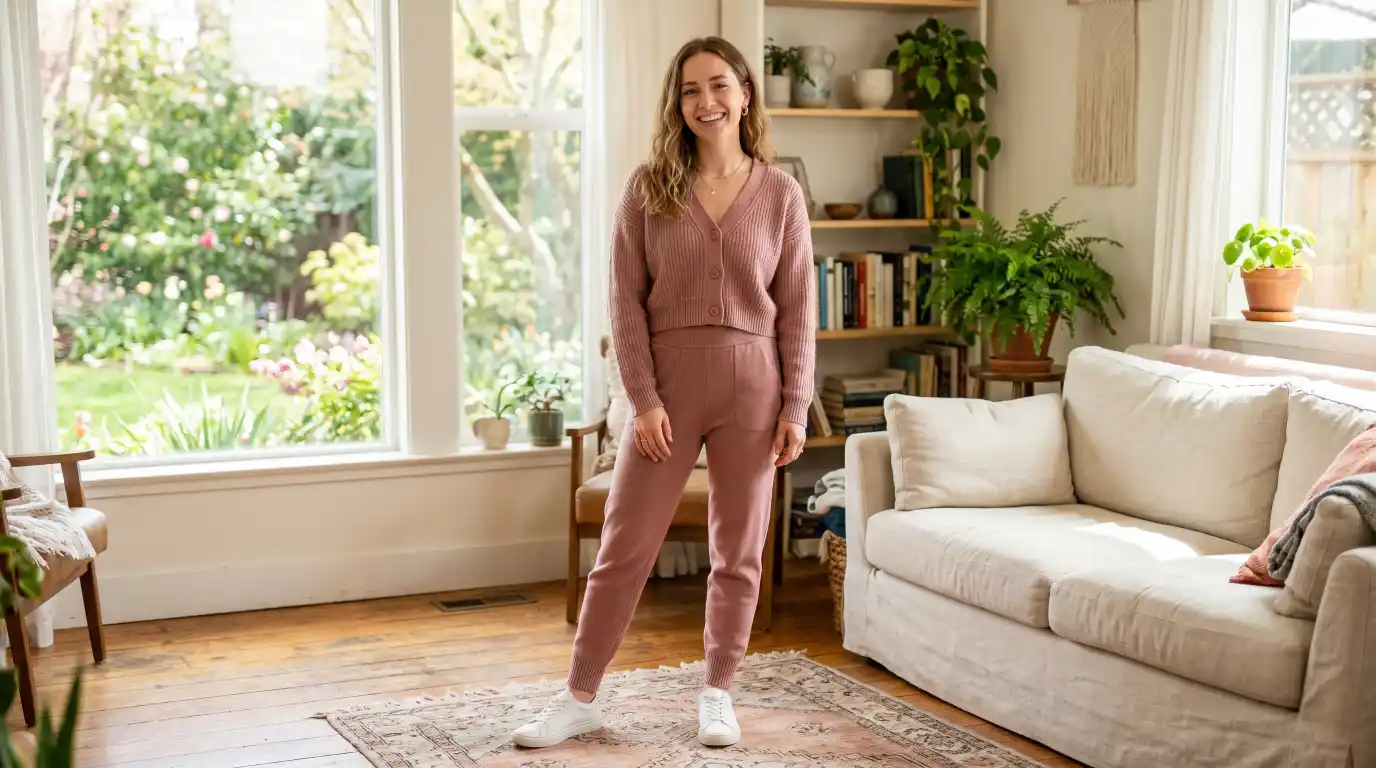 The Cropped Cardigan and Jogger Combination