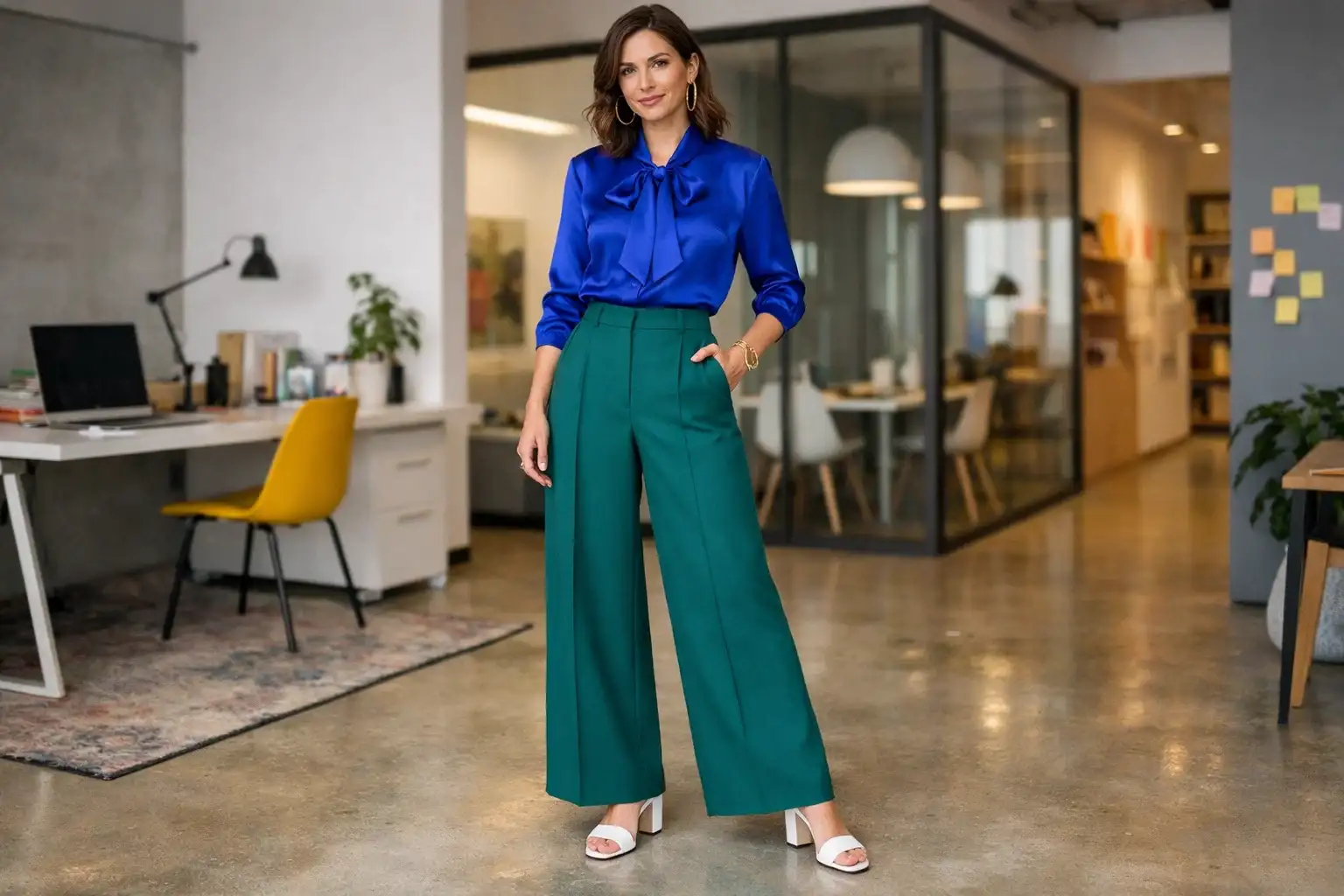Color Blocked Blue and Green Separates