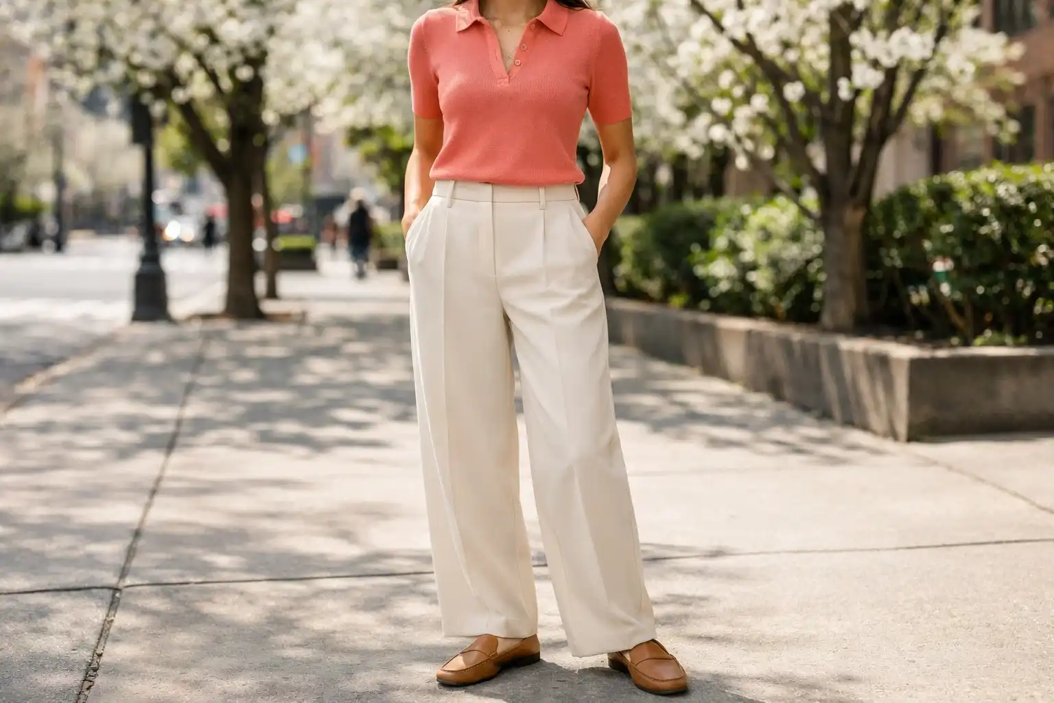 Wear a Knit Polo Tucked into Clean Trousers