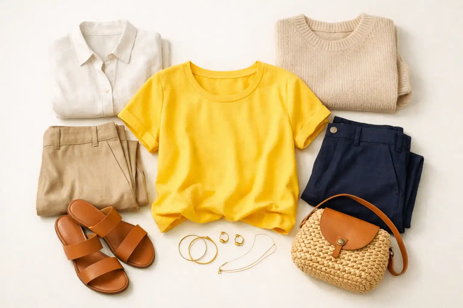 Build a Capsule Around Neutrals with One Accent Color