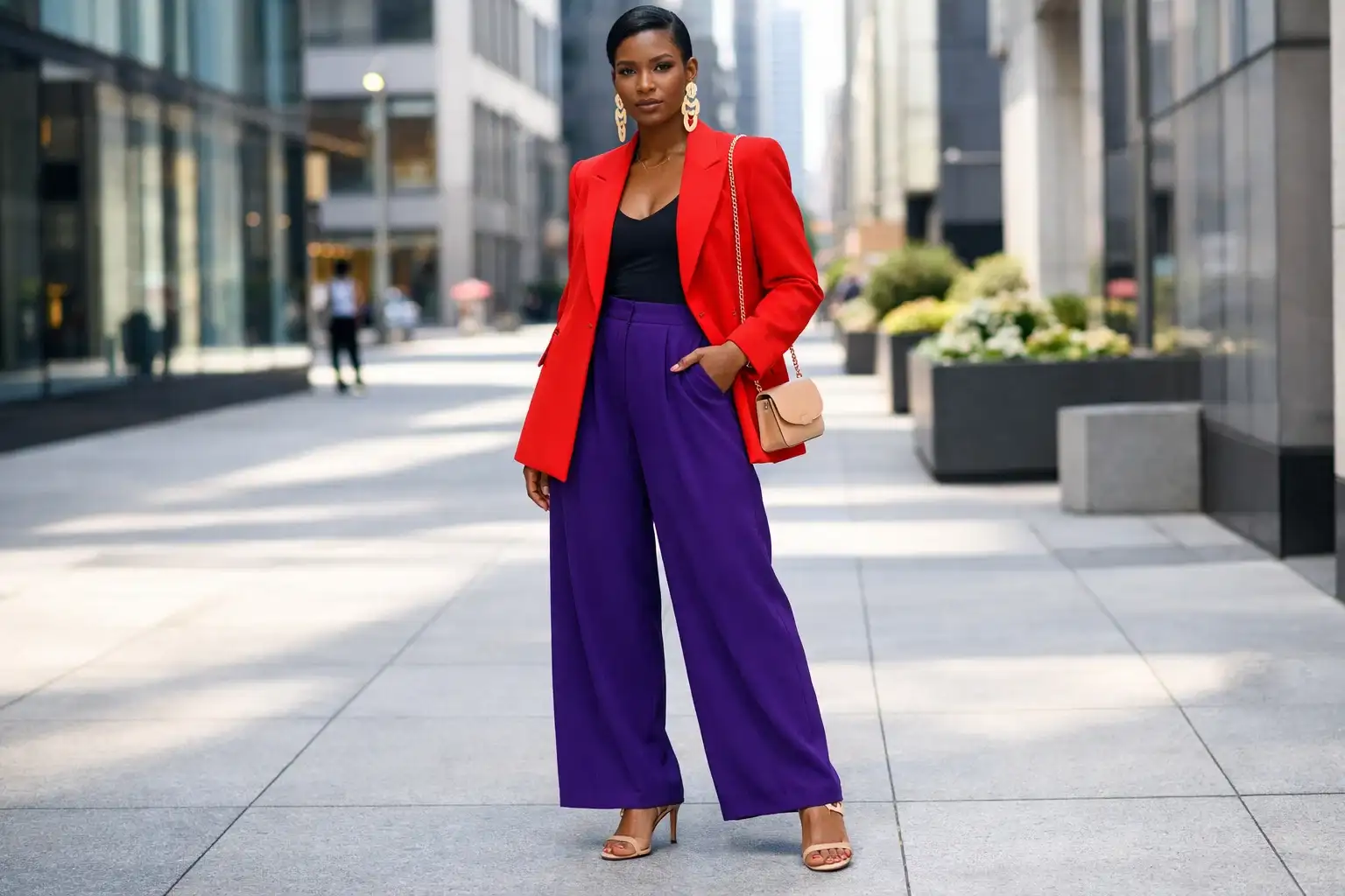 Red and Purple Bold Color Pairing