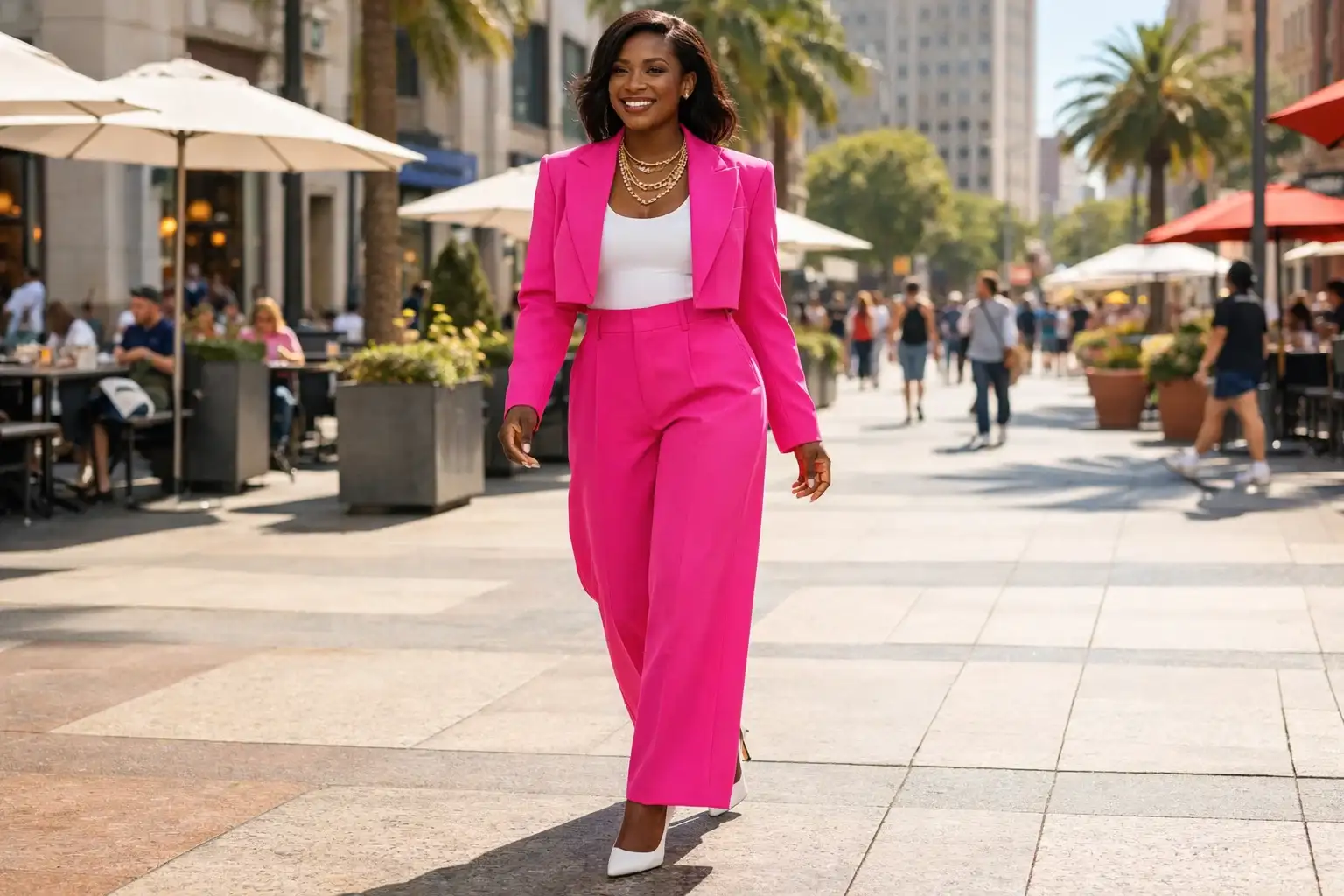 Shocking Pink Head-to-Toe Look