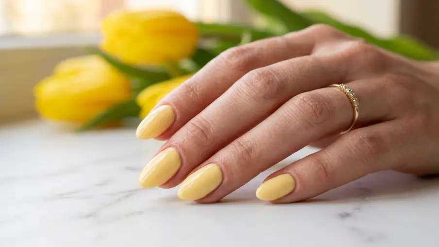 Butter Yellow Nails