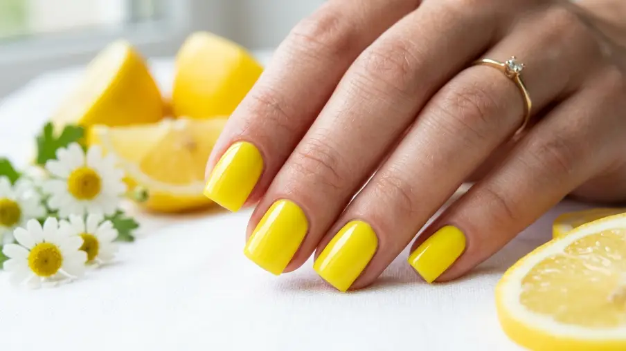 Lemon Yellow Nails