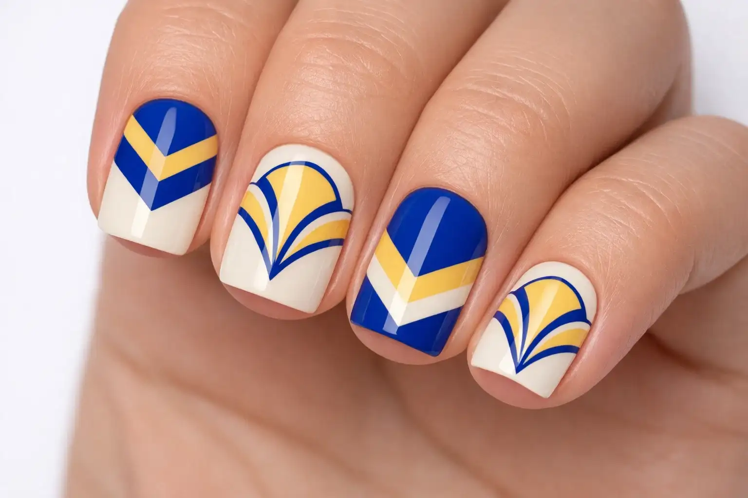 Colorful Geometric Nail Art