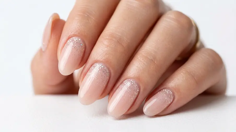 Micro Glitter Accent Gel Nails