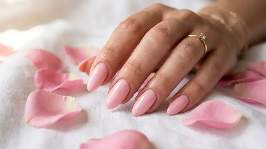 Petal Pink Gel Nails