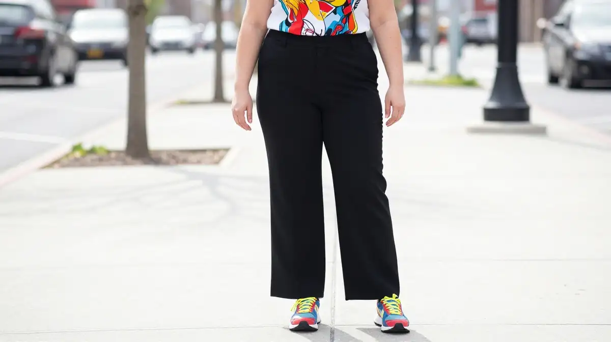 Style a Graphic Tee with Tailored Trousers