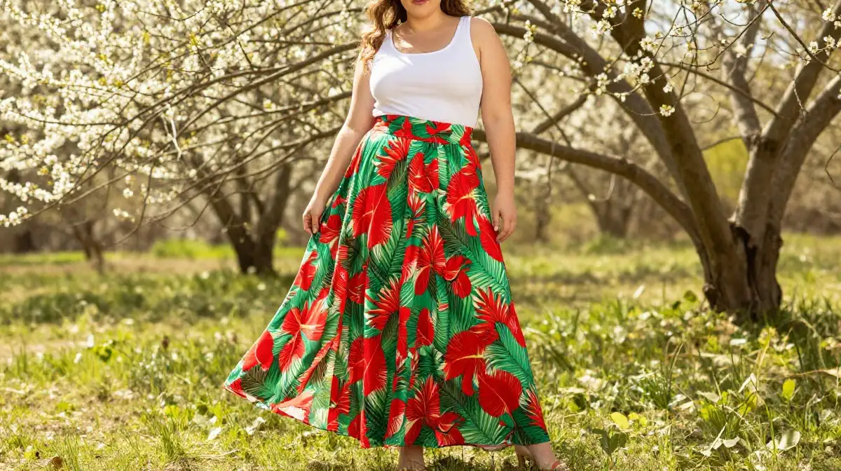 Opt for a Flowy Maxi Skirt in a Vivid Print