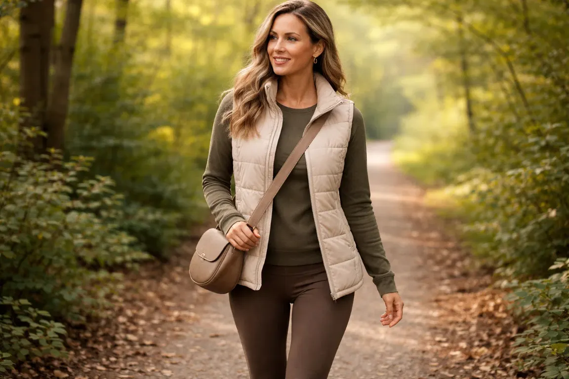 Monochromatic Leggings Set in Earth Tones