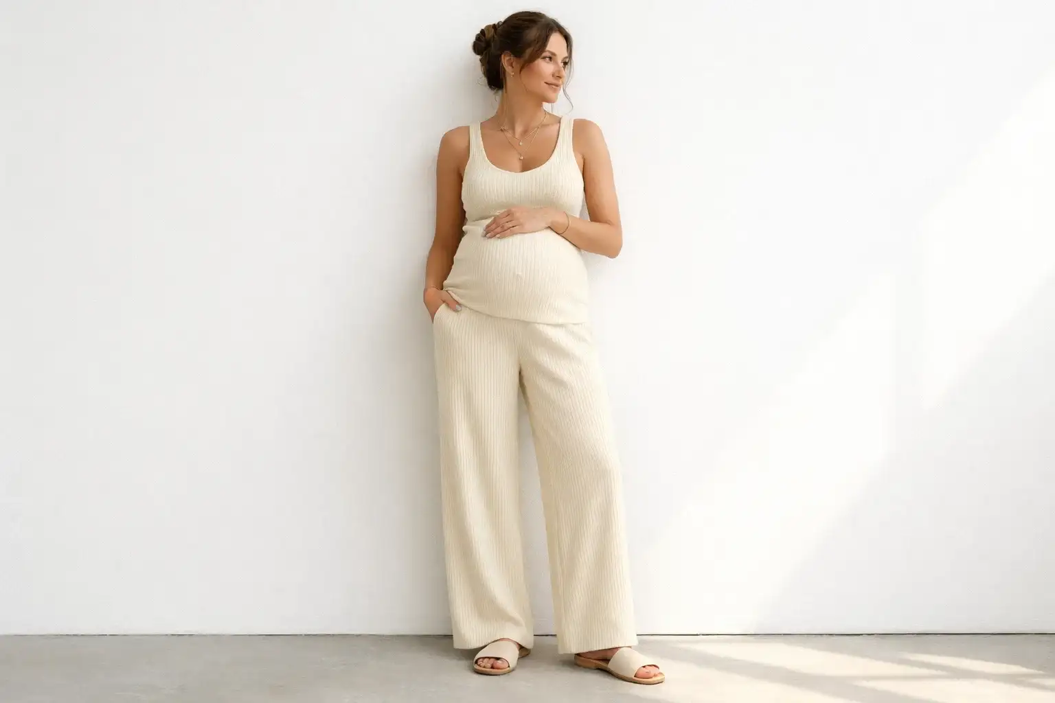 Ribbed Knit Maternity Set