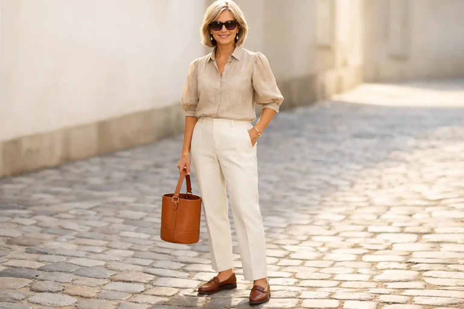 The Linen Shirt and Straight Leg Trouser Combination